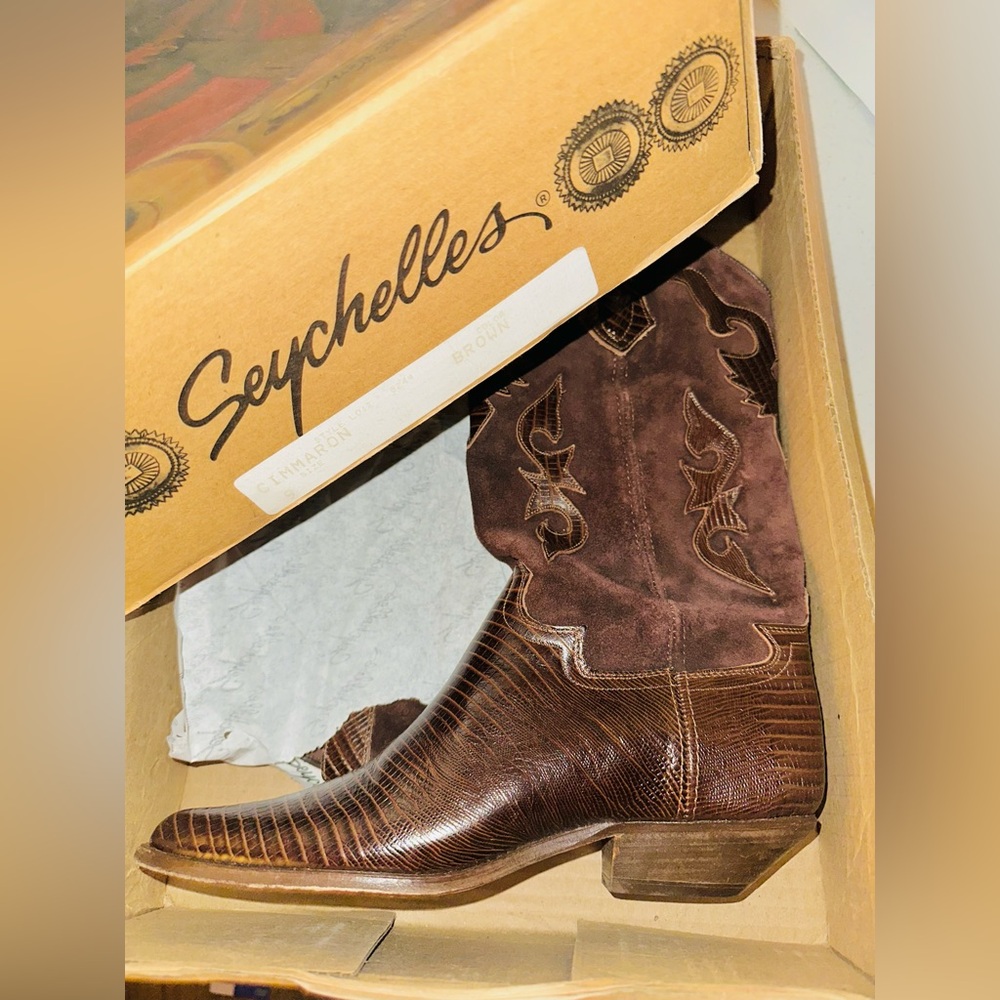Seychelles Dark Brown Cowboy Boots Gorgeous and Comfortable